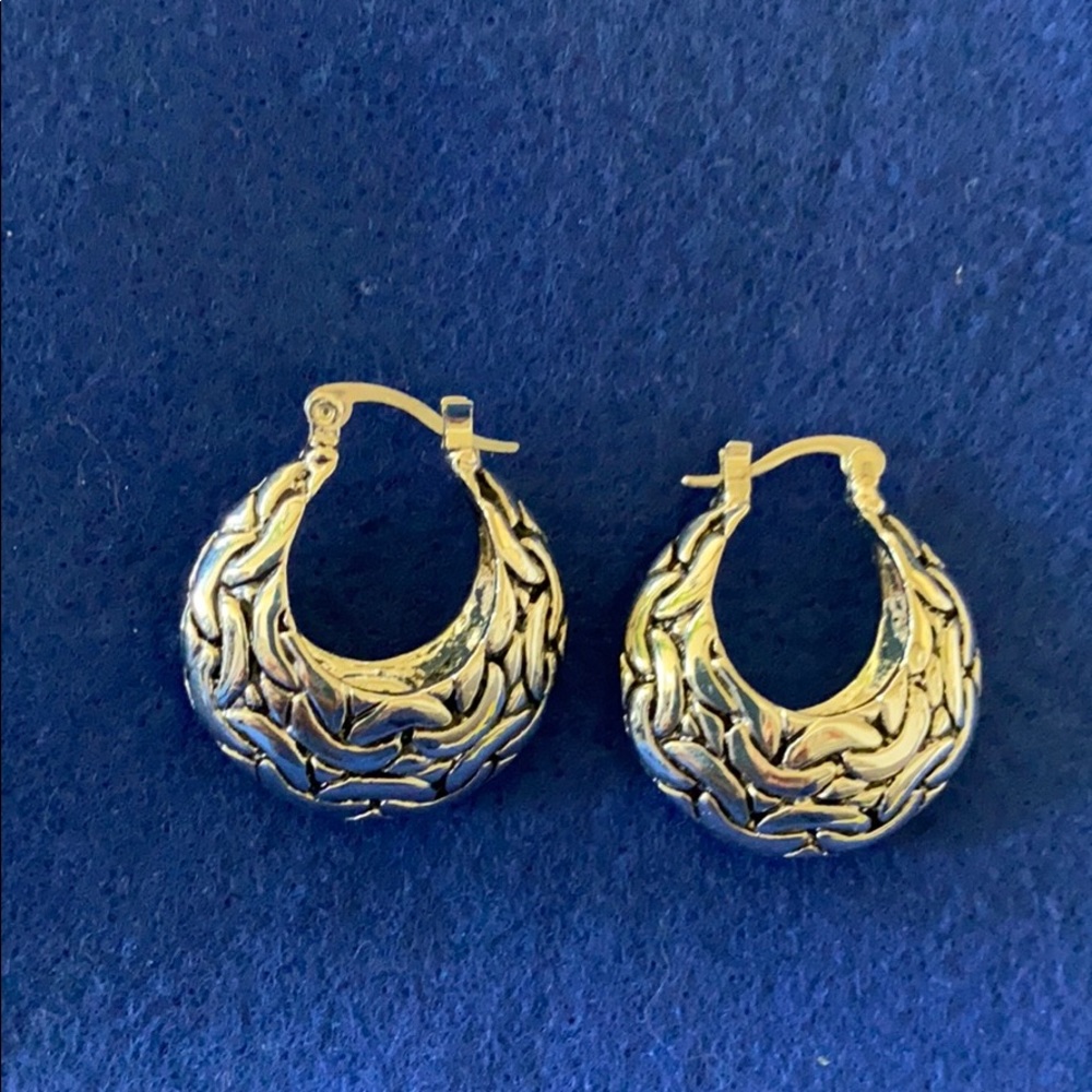 Silver black Landau earrings
